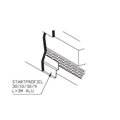 Picture of Startprofiel L=3M Alu C60 Anthraciet