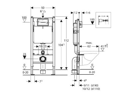 Afbeeldingen van Toiletset met Wedi I-board + toiletbril softclose en UP100 inbouwreservoir