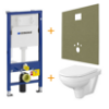 Afbeeldingen van Toiletset met MDF plaat + toiletbril softclose en UP100 inbouwreservoir