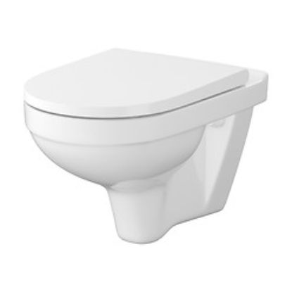 Afbeeldingen van Toiletset met MDF plaat + toiletbril softclose en UP100 inbouwreservoir