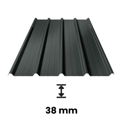 Afbeeldingen van Dakplaat Antraciet GS40 br. 1.05m x le. 3m